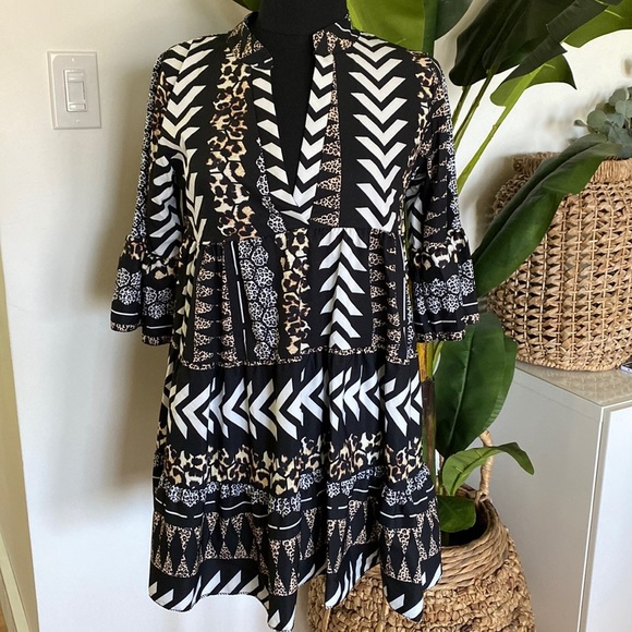 NWOT Tribal Bubble Dress - Picture 2 of 4